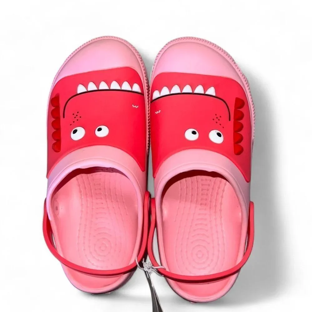 Unbranded Dinosaur‎ Garden Clogs Pink Youth 11.5-12